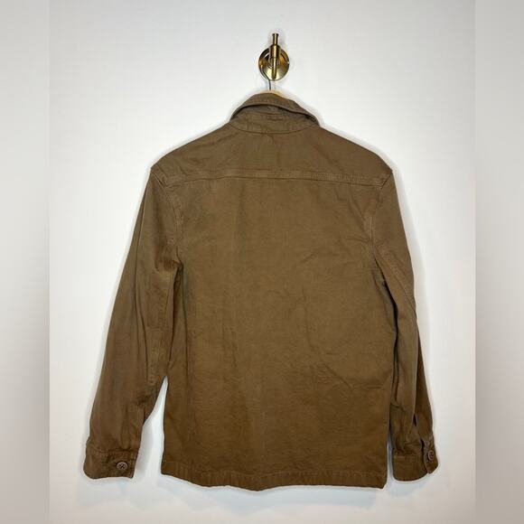 Oversized Barn Jacket Brown Button Front - Picture 2 of 4